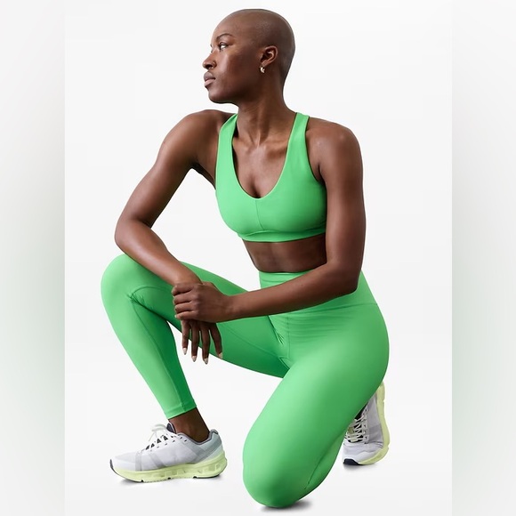 Athleta Green Set, Leggings and two bras - Picture 6 of 9